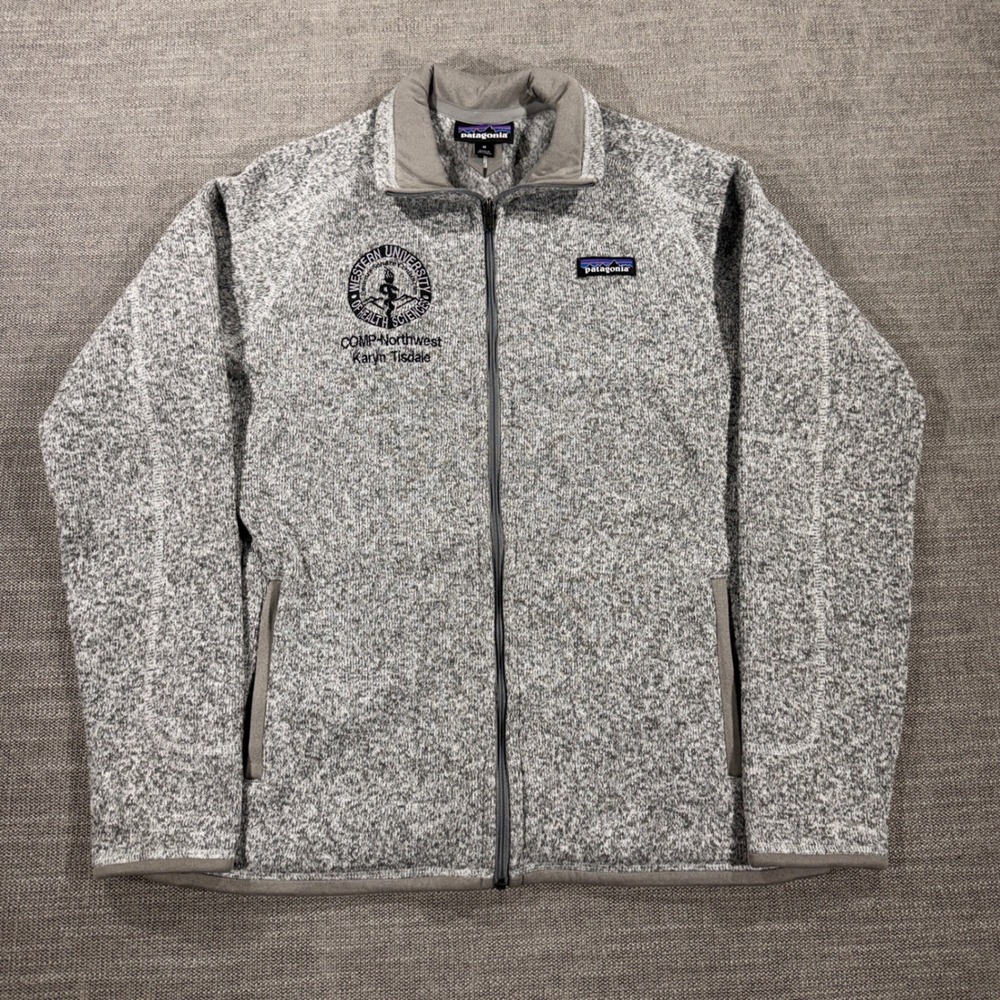 Patagonia Better Sweater Jacket Womens Medium Grey Excellent Full Zip Fleece